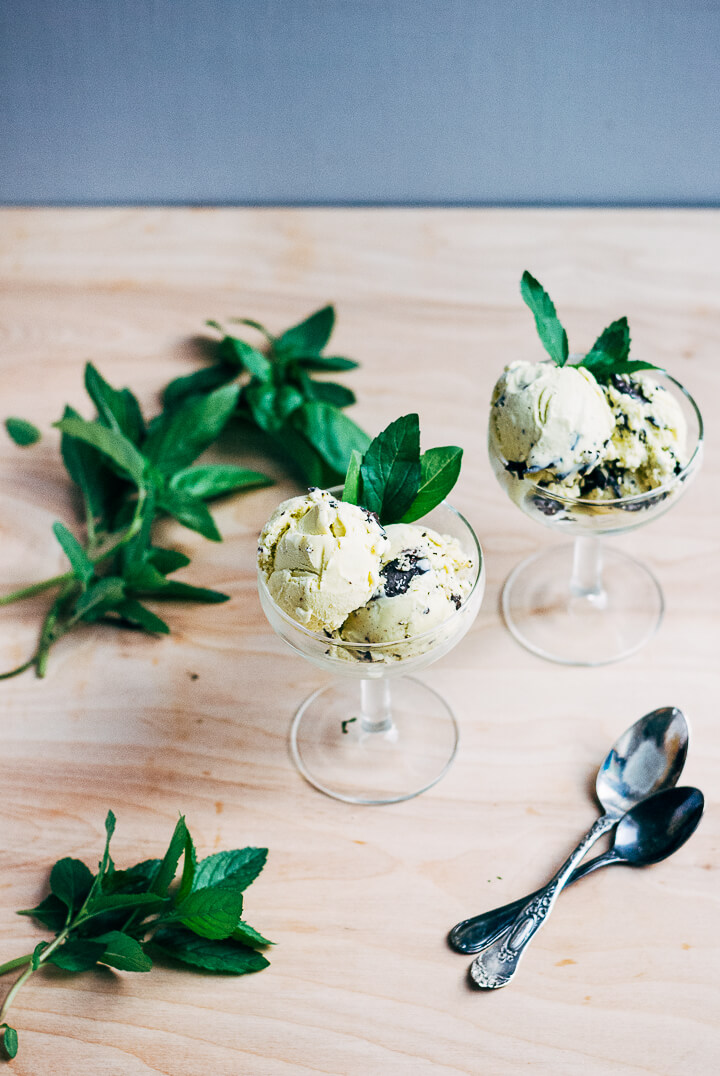 basil and mint chocolate chip ice cream // brooklyn supper