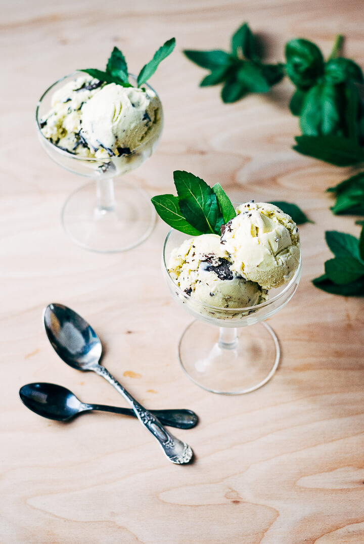 basil and mint chocolate chip ice cream // brooklyn supper