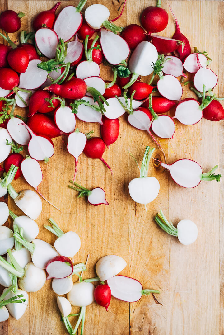 roasted radishes and turnips with pesto // brooklyn supper