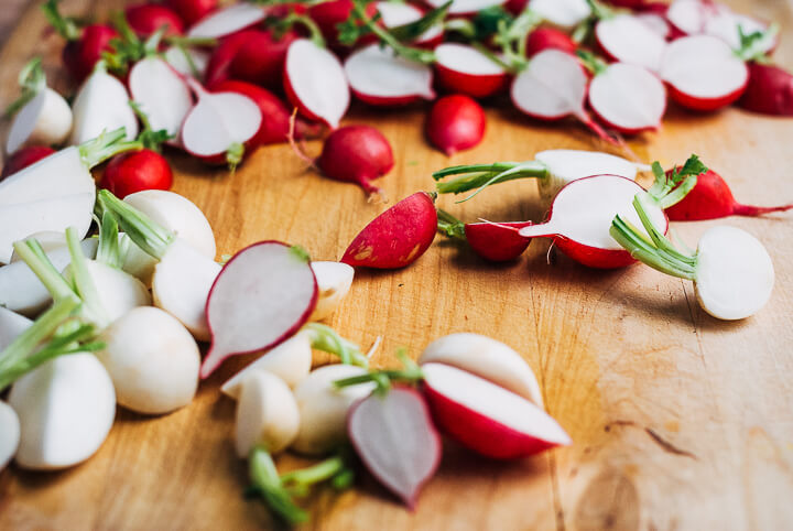 roasted radishes and turnips with pesto // brooklyn supper