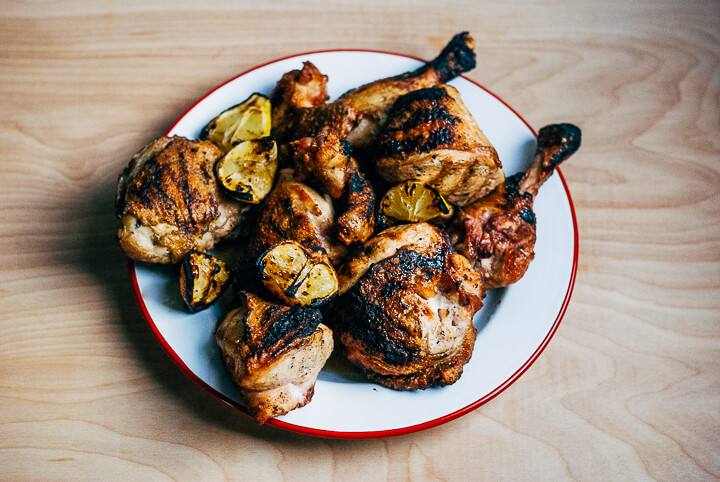 grilled chicken with grilled lemon and garlic relish // brooklyn supper