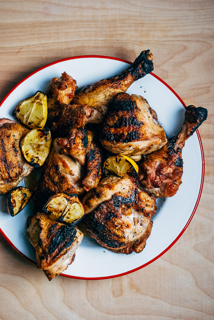 grilled chicken with grilled lemon and garlic relish // brooklyn supper