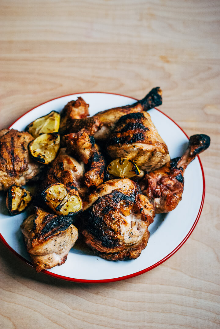 grilled chicken with grilled lemon and garlic relish // brooklyn supper