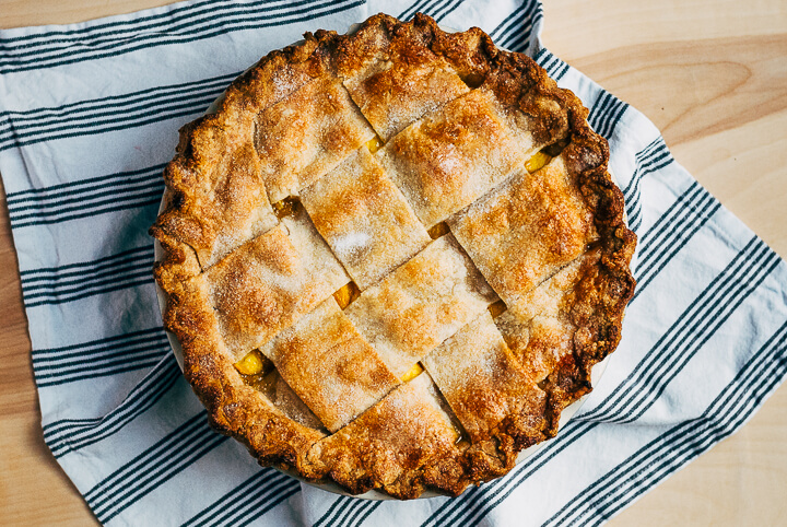 wide lattice peach pie with tarragon butter // brooklyn supper