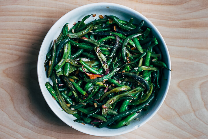 green bean salad with peaches and balsamic bitters vinaigrette // brooklyn supper