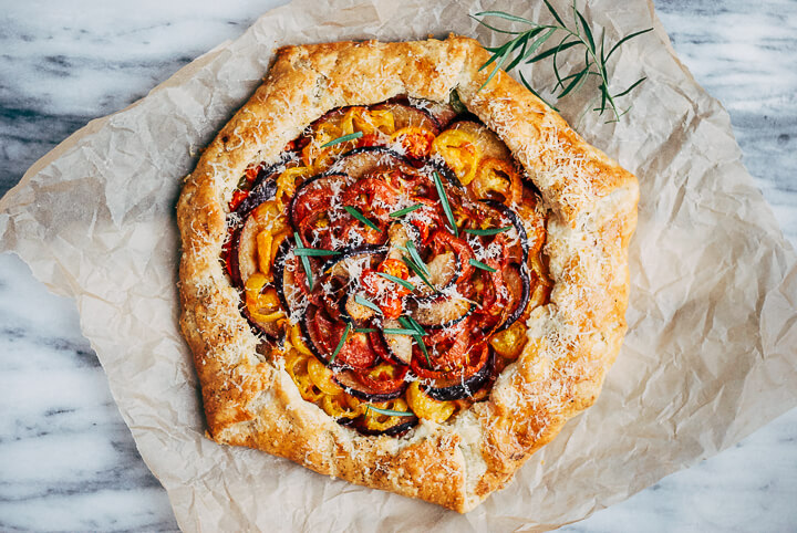 tomato and plum galette with black pepper parmesan crust // brooklyn supper