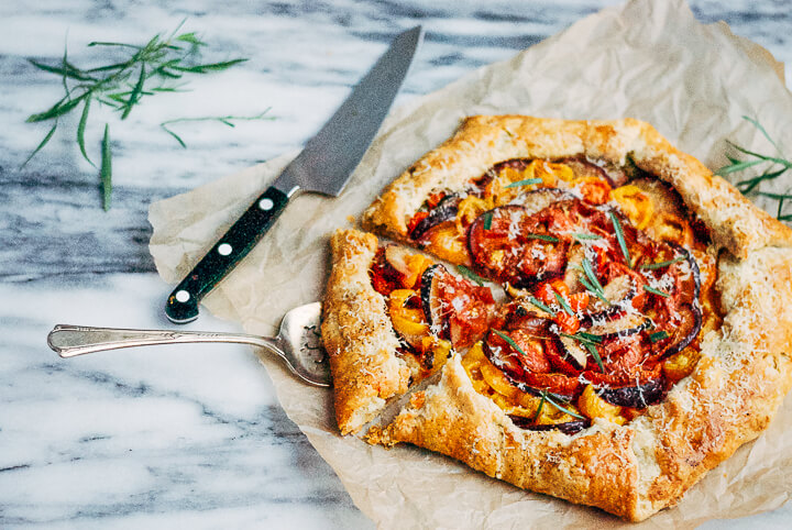 tomato and plum galette with black pepper parmesan crust // brooklyn supper