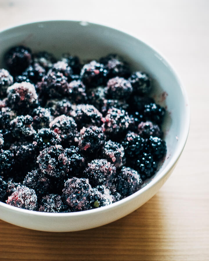 blackberry peach cobbler with buttermilk whipped cream // brooklyn supper