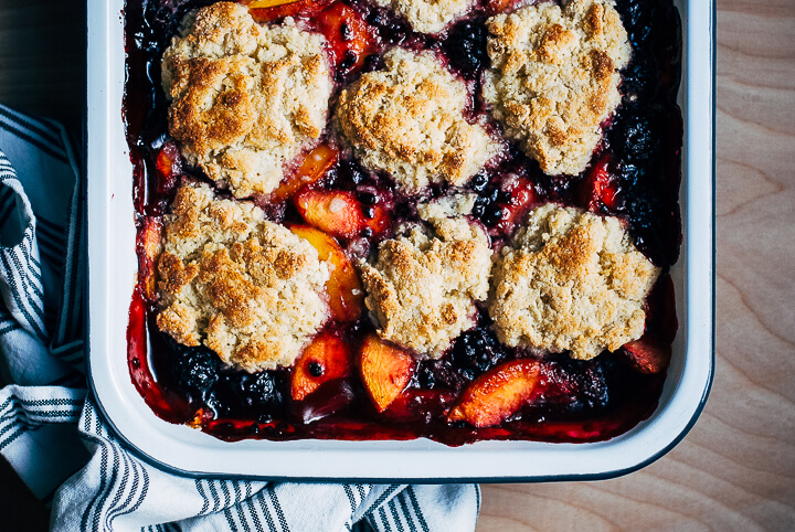 blackberry peach cobbler with buttermilk whipped cream // brooklyn supper