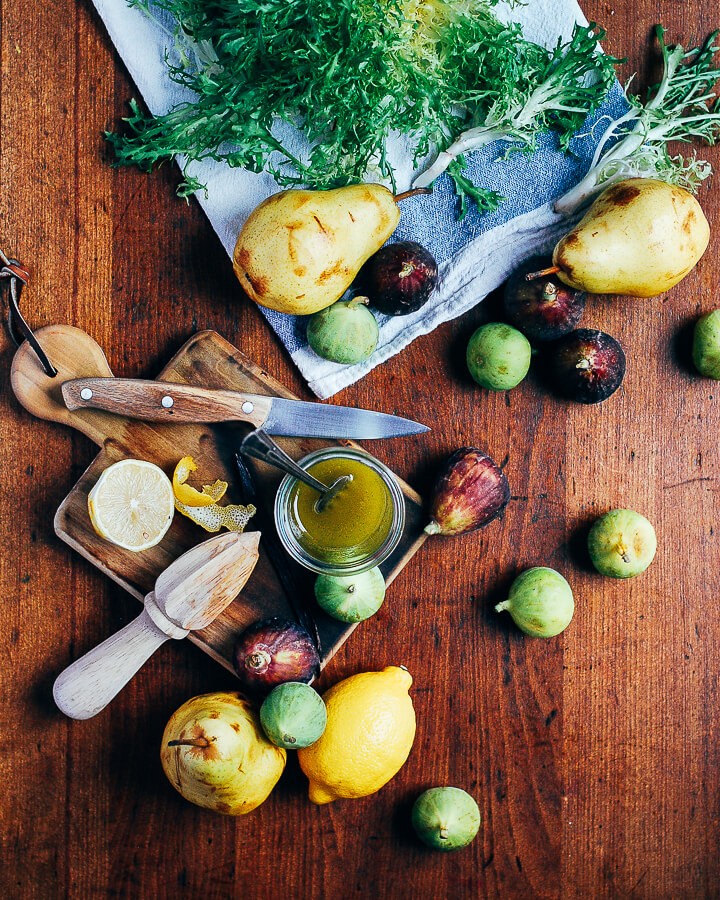 fig and pear salad with vanilla bean vinaigrette // brooklyn supper