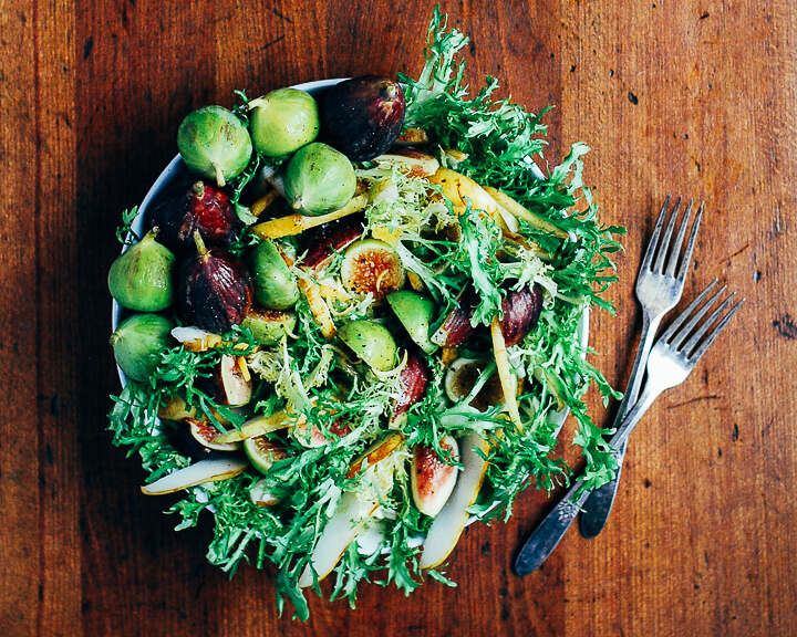 fig and pear salad with vanilla bean vinaigrette // brooklyn supper