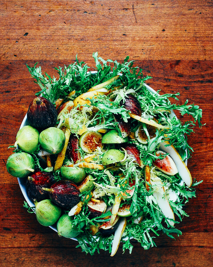 fig and pear salad with vanilla bean vinaigrette // brooklyn supper