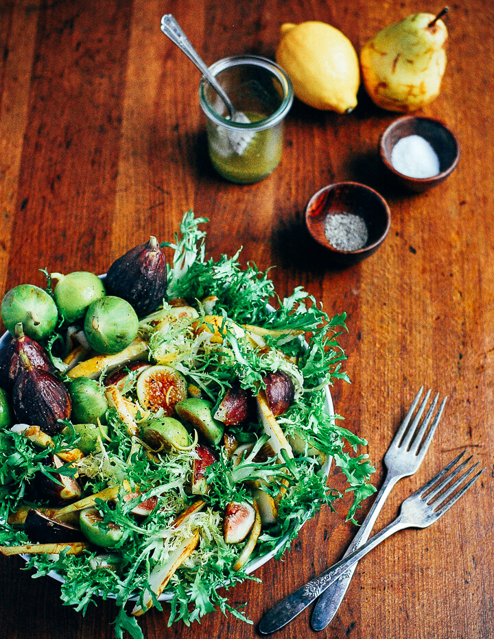 fig and pear salad with vanilla bean vinaigrette // brooklyn supper