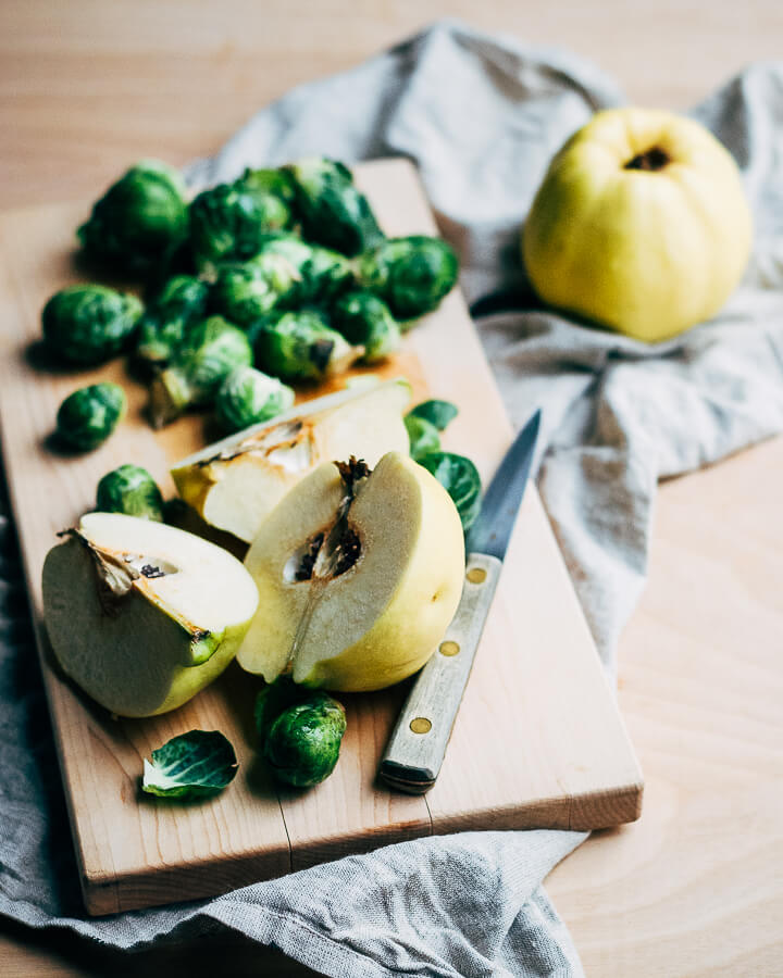 maple roasted brussels sprout and quince salad // brooklyn supper