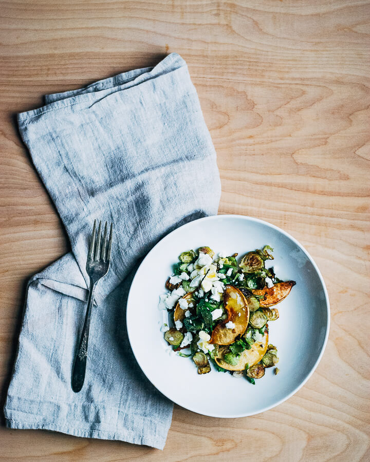 maple roasted brussels sprout and quince salad // brooklyn supper