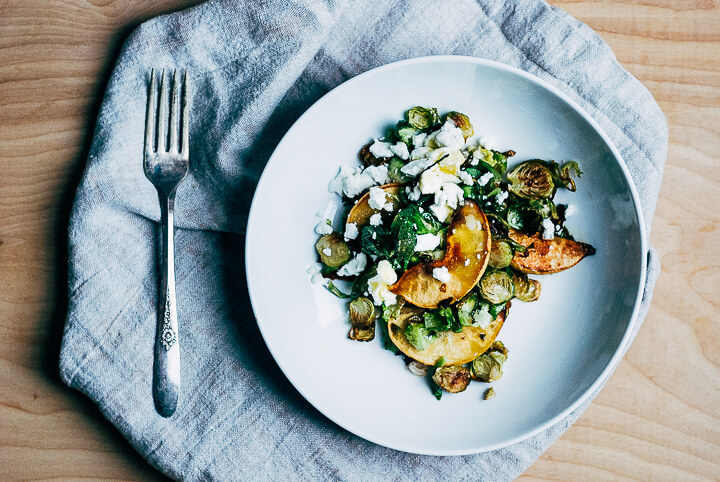 maple roasted brussels sprout and quince salad // brooklyn supper