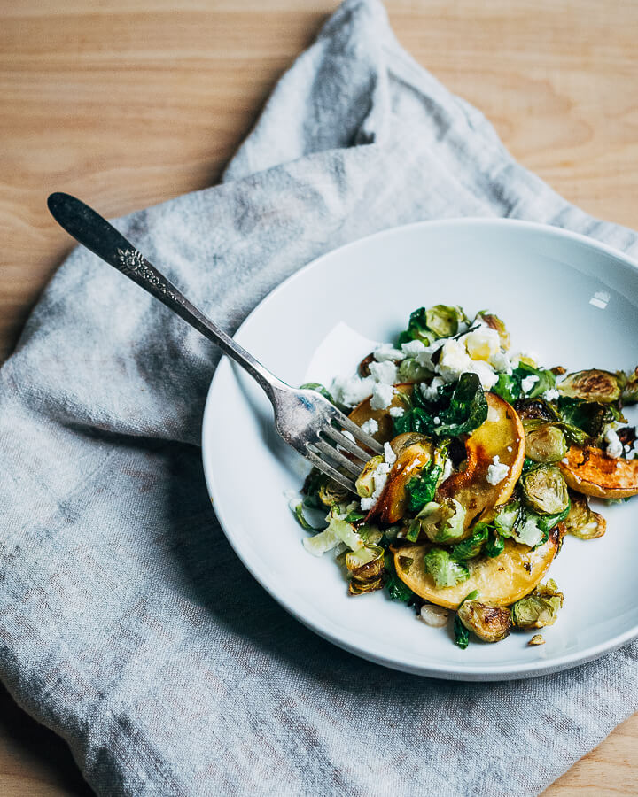 maple roasted brussels sprout and quince salad // brooklyn supper