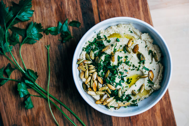 roasted cauliflower and garlic dip // brooklyn supper