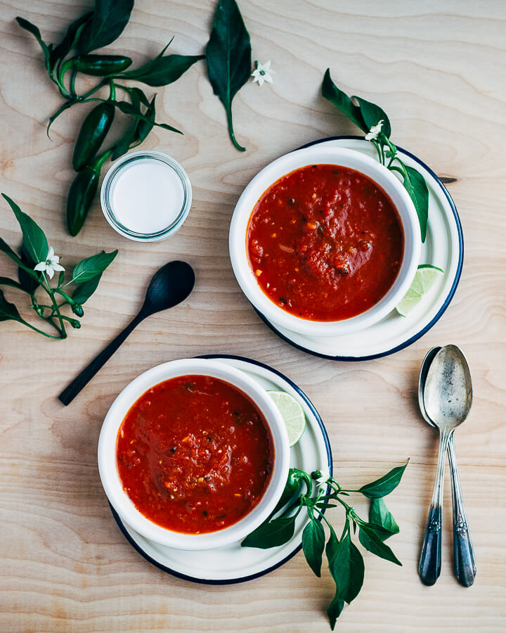 roasted red pepper and tomato soup // brooklyn supper