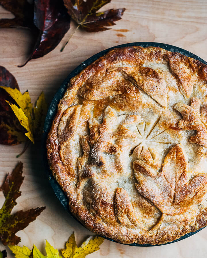 asian pear and apple pie with leafy crust // brooklyn supper