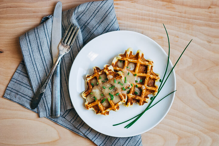 mashed potato and chive waffles // brooklyn supper