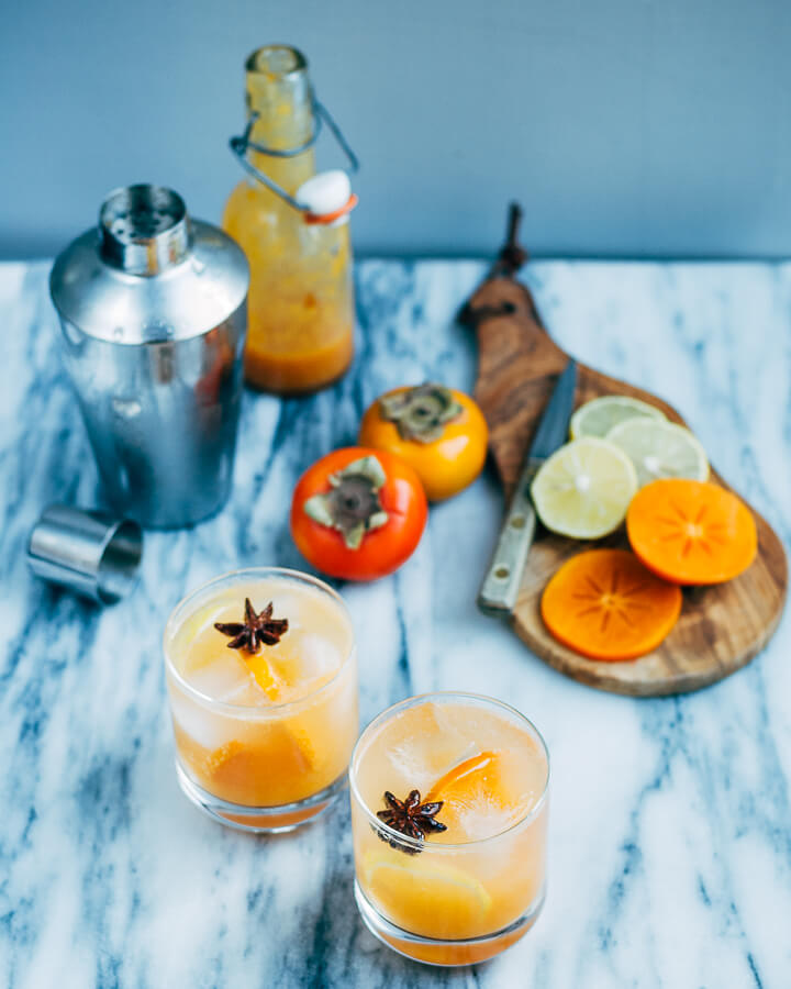 persimmon collins cocktails // brooklyn supper