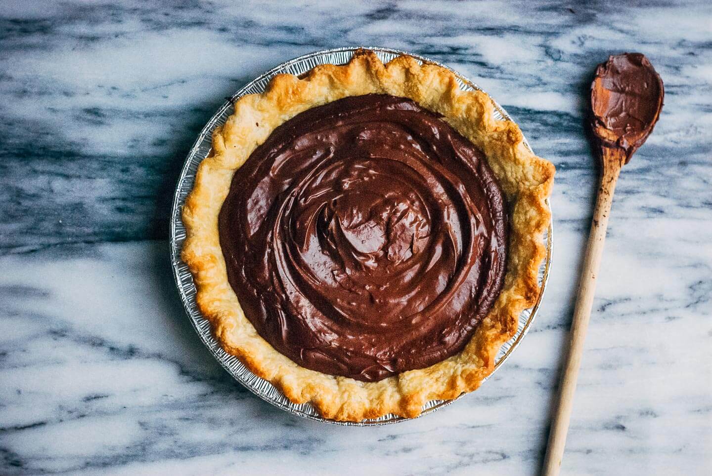 bittersweet chocolate pudding pie with dark rum // brooklyn supper