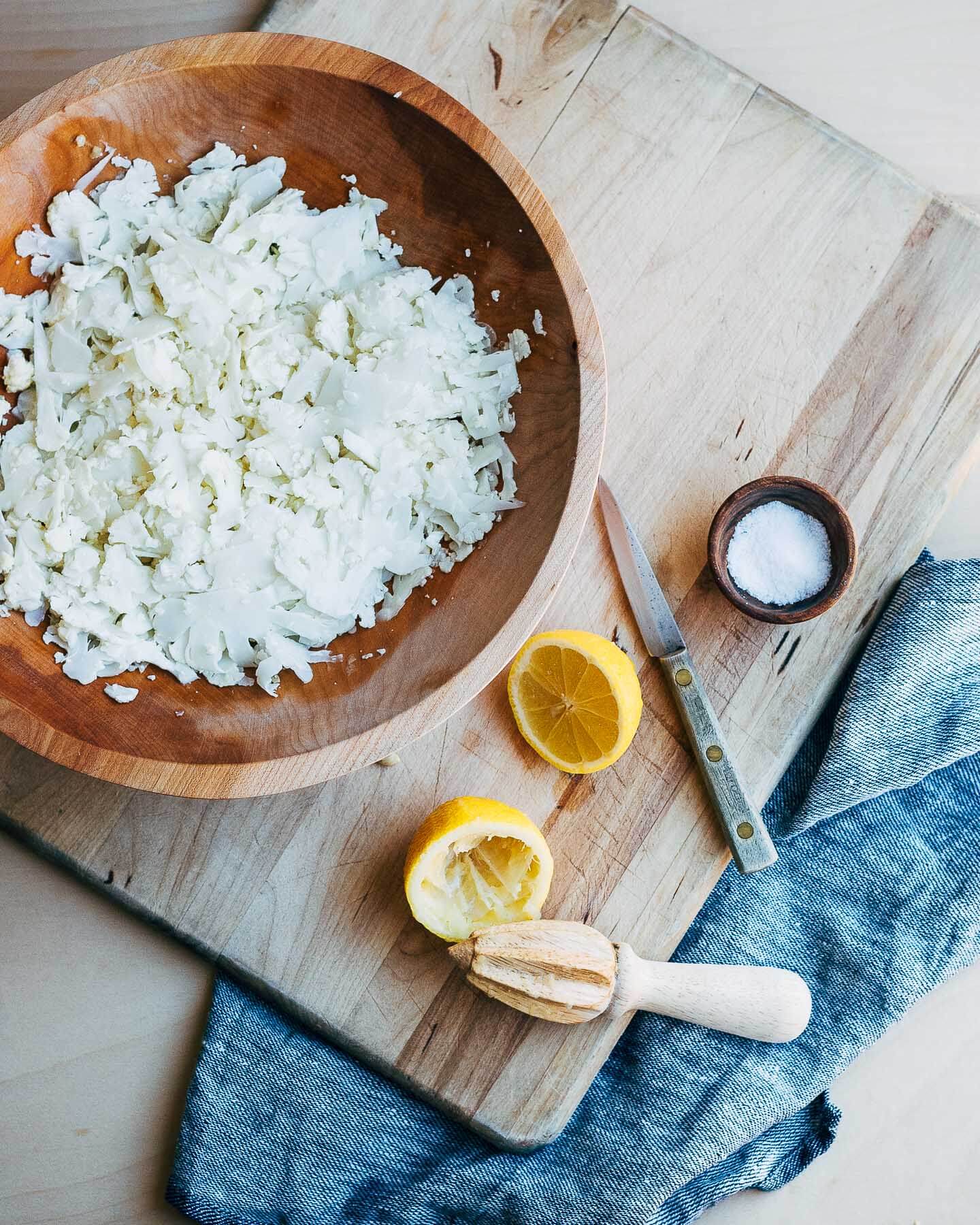 shaved cauliflower salad with clementine and pomegranate // brooklyn supper