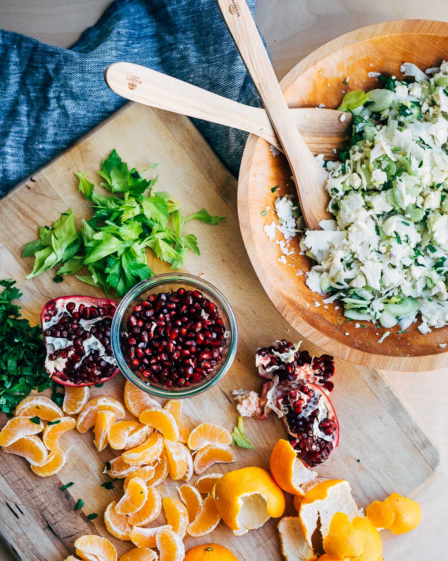 shaved cauliflower salad with clementine and pomegranate // brooklyn supper