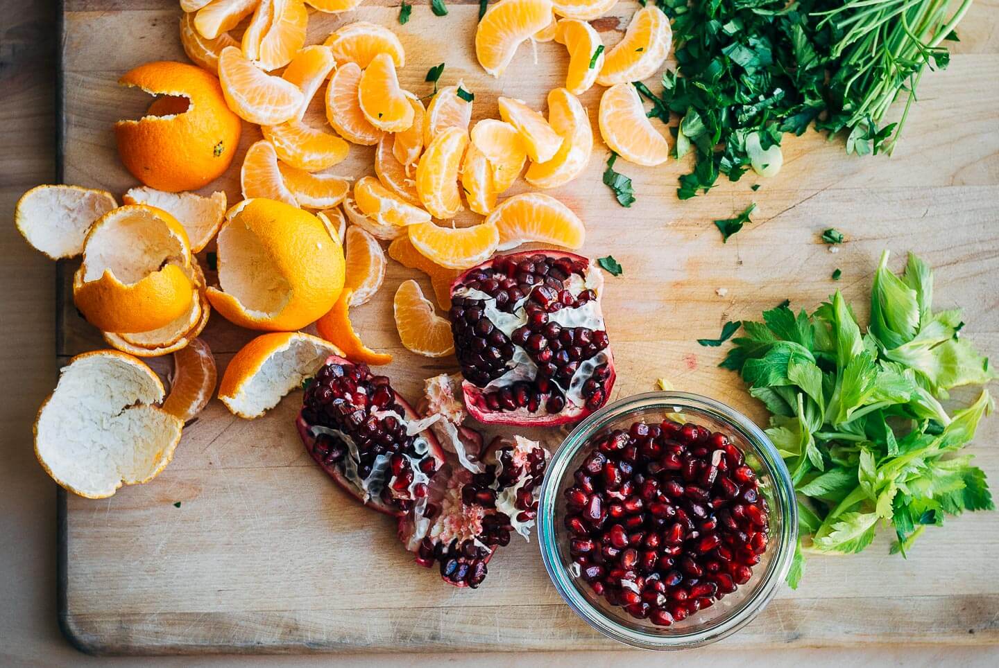 shaved cauliflower salad with clementine and pomegranate // brooklyn supper