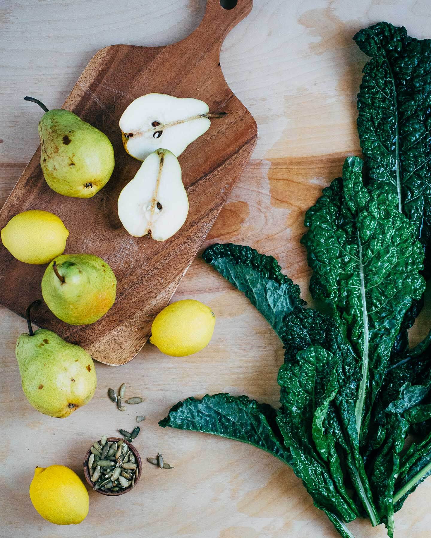 kale salad with pears // brooklyn supper