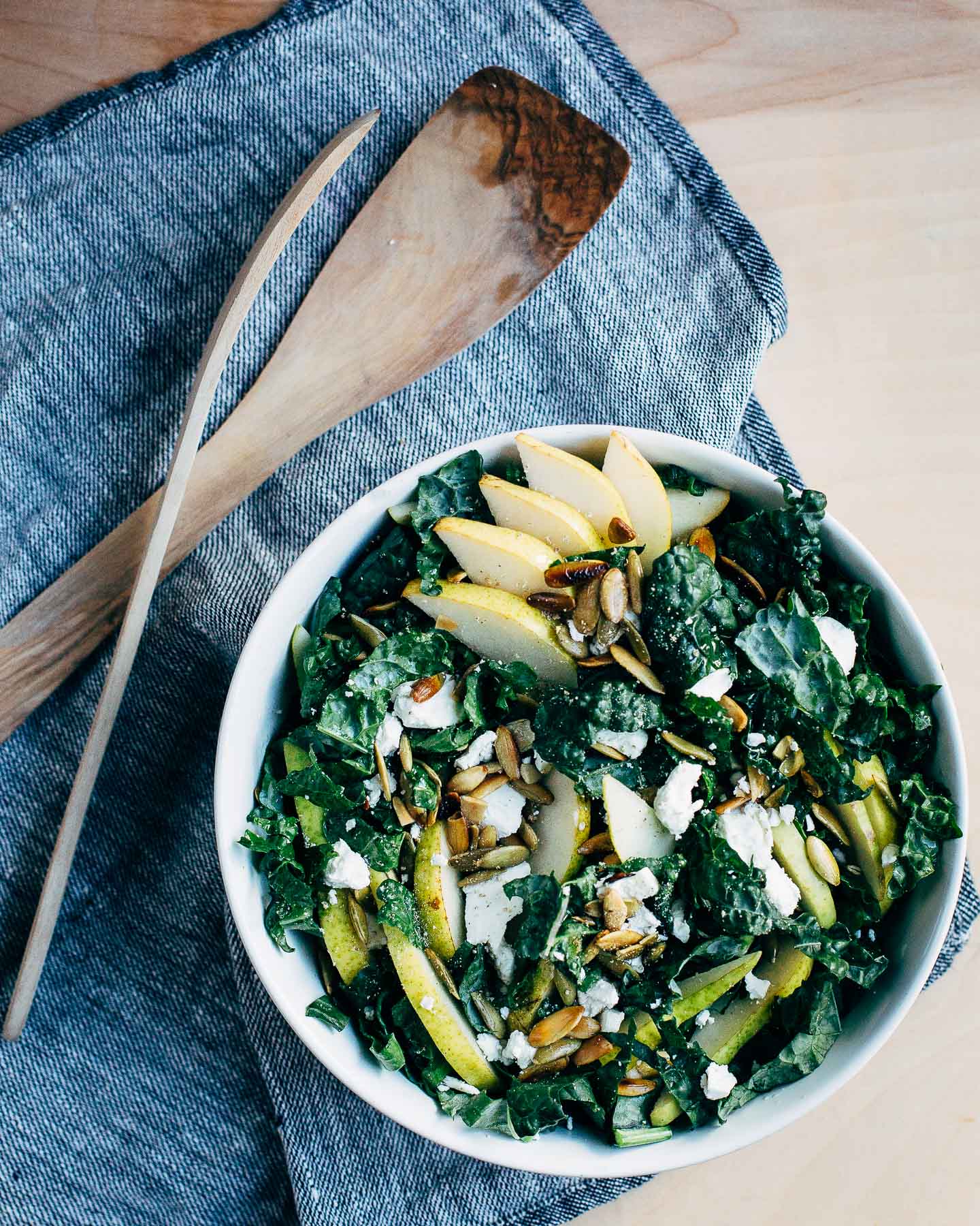 kale salad with pears // brooklyn supper