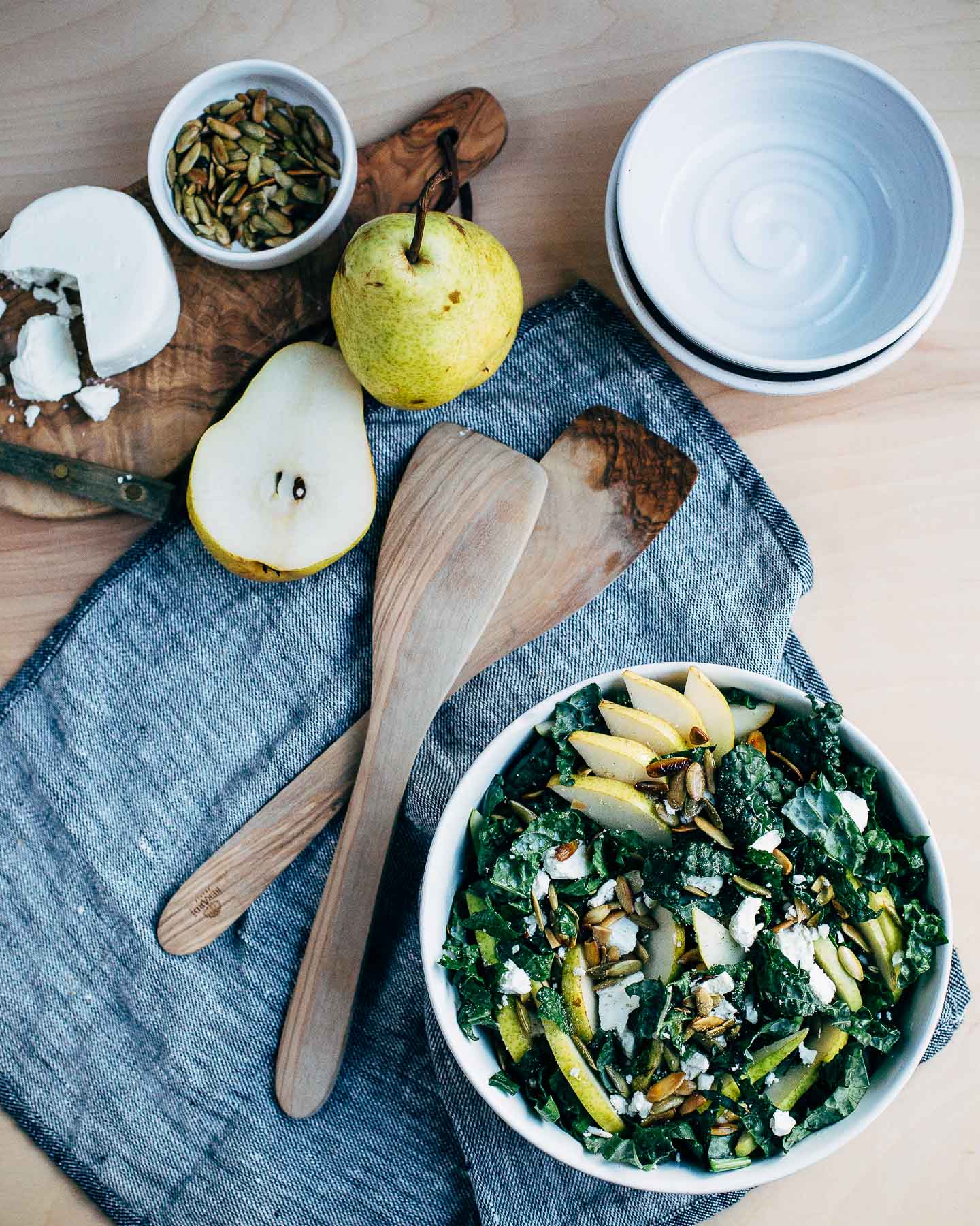 kale salad with pears // brooklyn supper