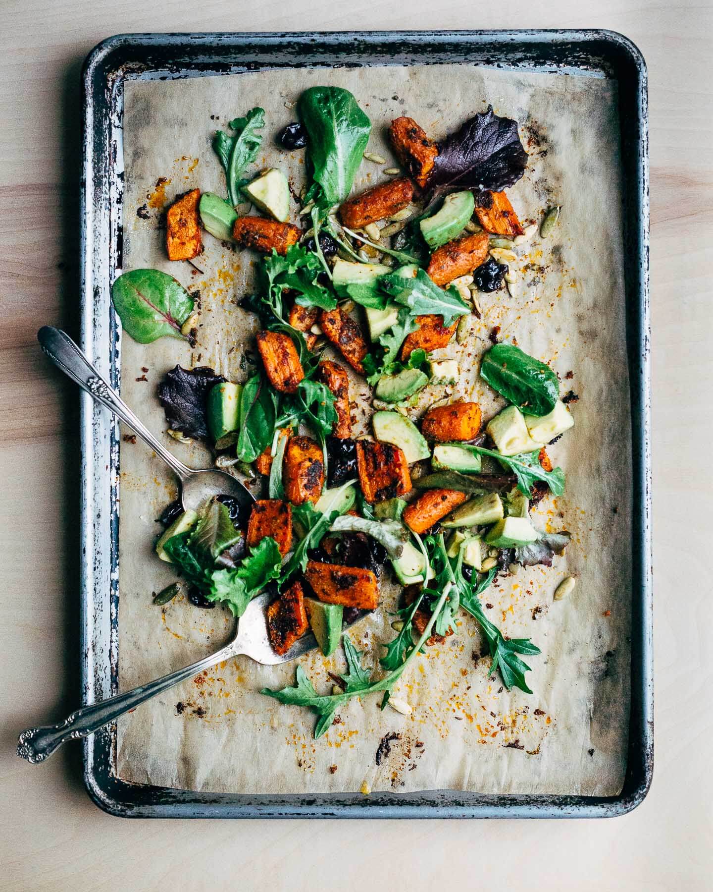 spice-roasted carrot and avocado salad // brooklyn supper