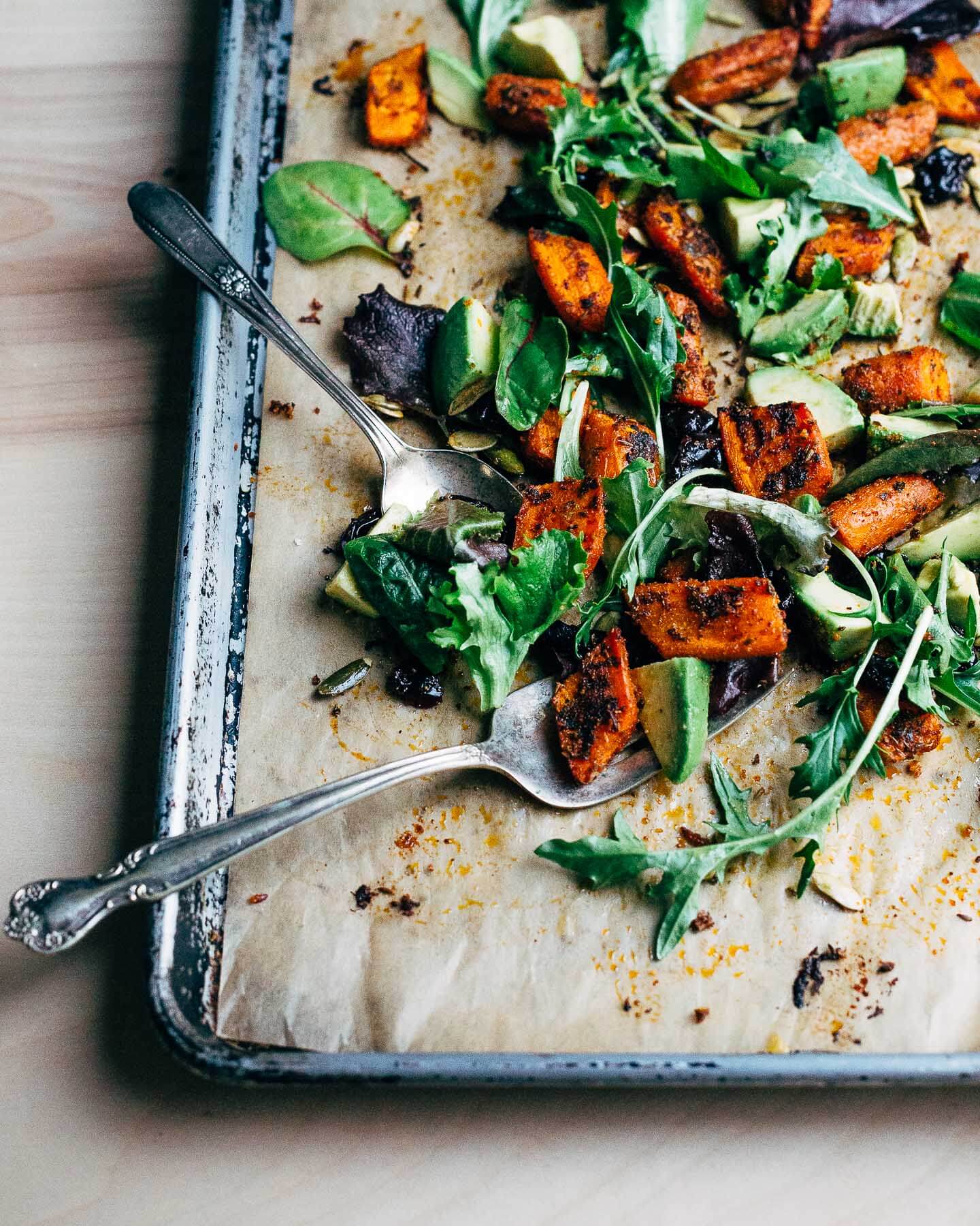 spice-roasted carrot and avocado salad // brooklyn supper