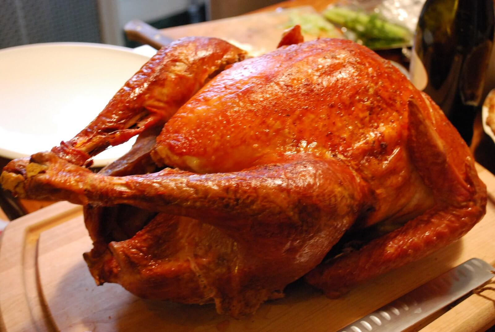 Roasted heritage breed turkey.