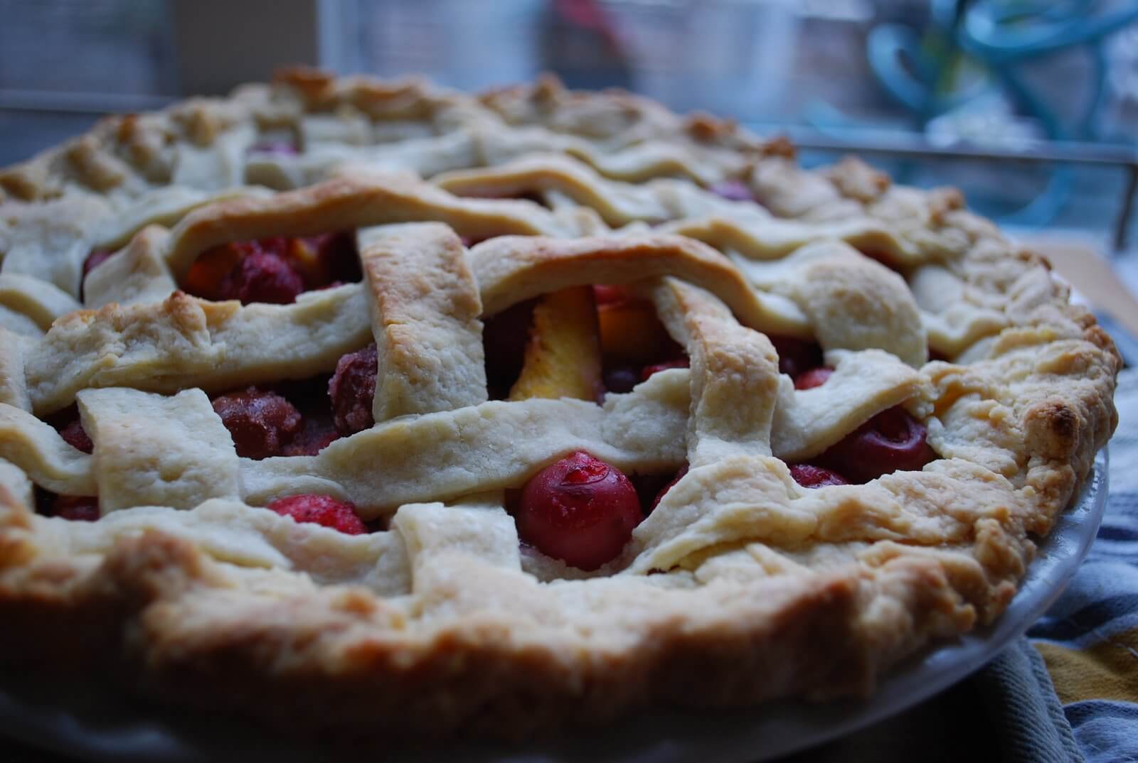 Cherry peach pie