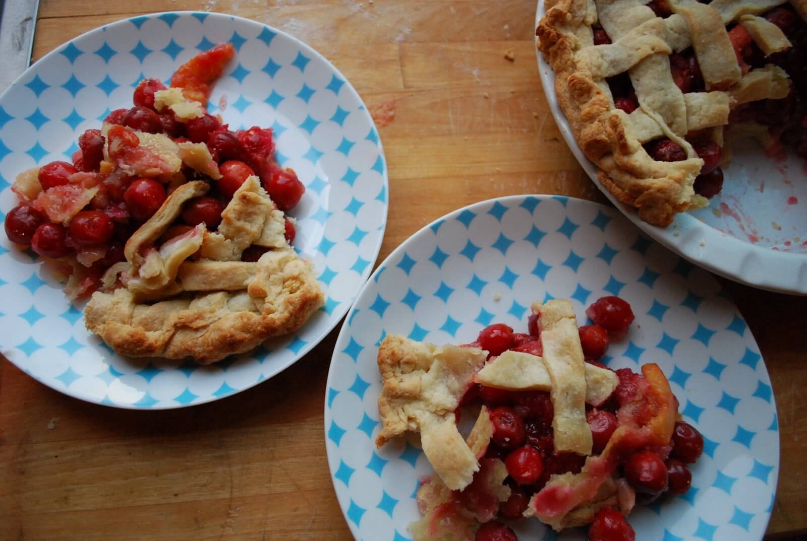 Cherry peach pie