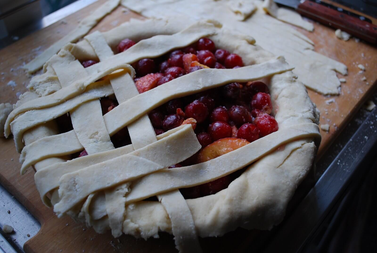 Cherry peach pie