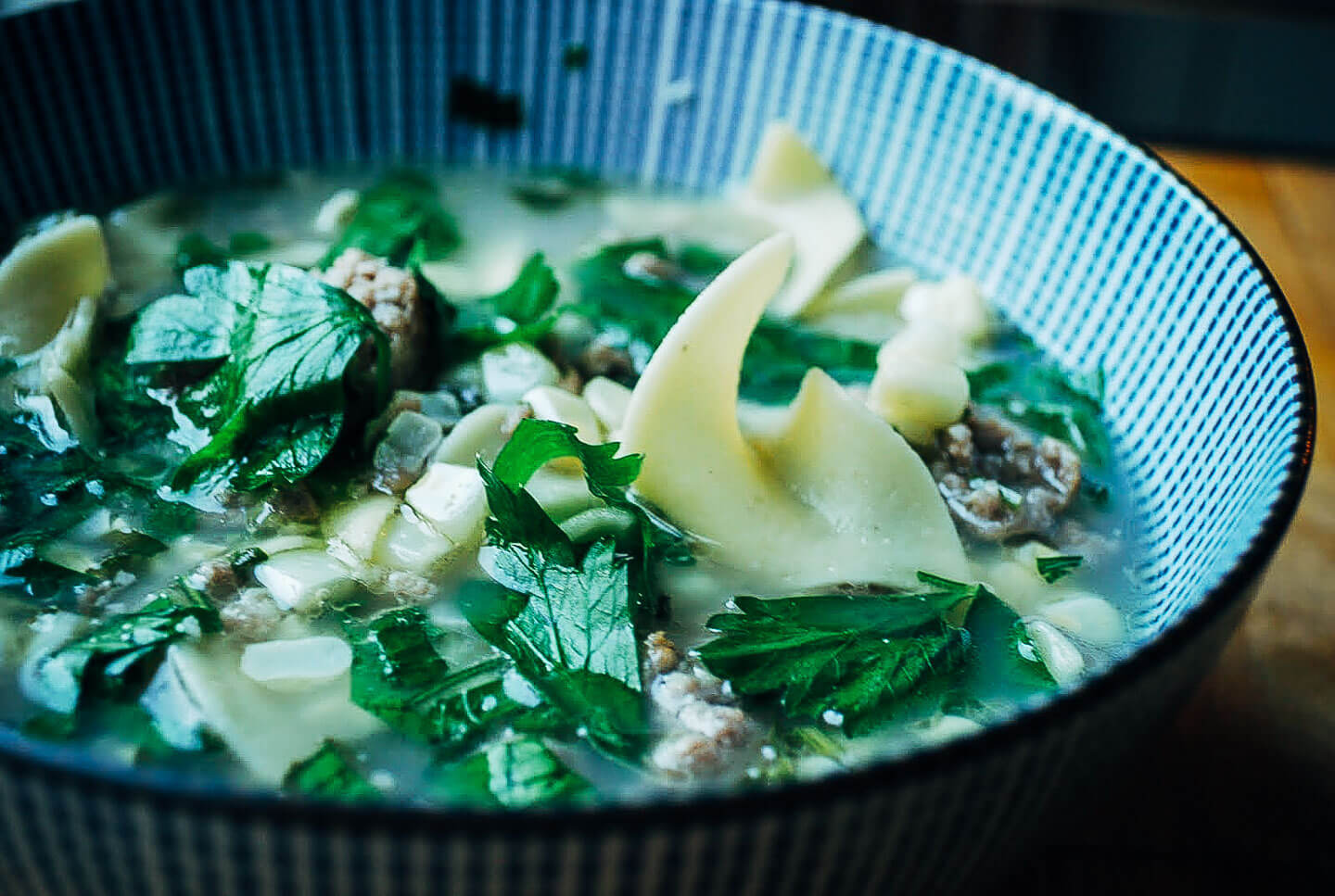 A simple Parmesan soup recipe made with fresh corn, sausage, and herbs. 