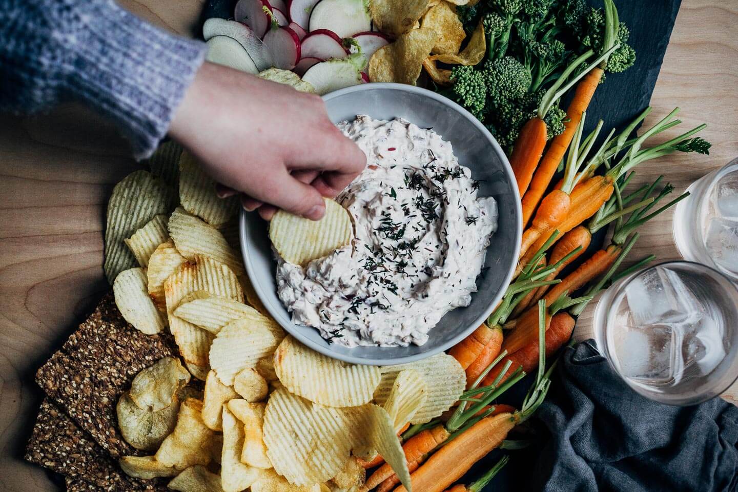 Powdered mixes have nothing on this real onion dip. A mix of caramelized and raw onions make for a richly flavored homemade onion dip with a nice, punchy finish.