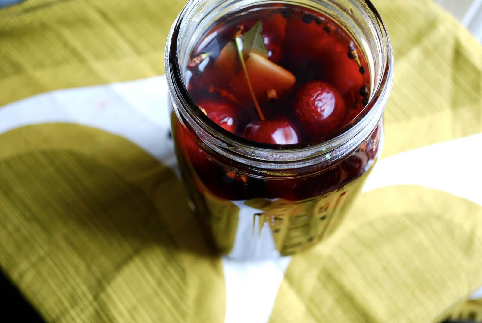 How to make quick-pickled cherries and punchy quick-pickled cucumbers.