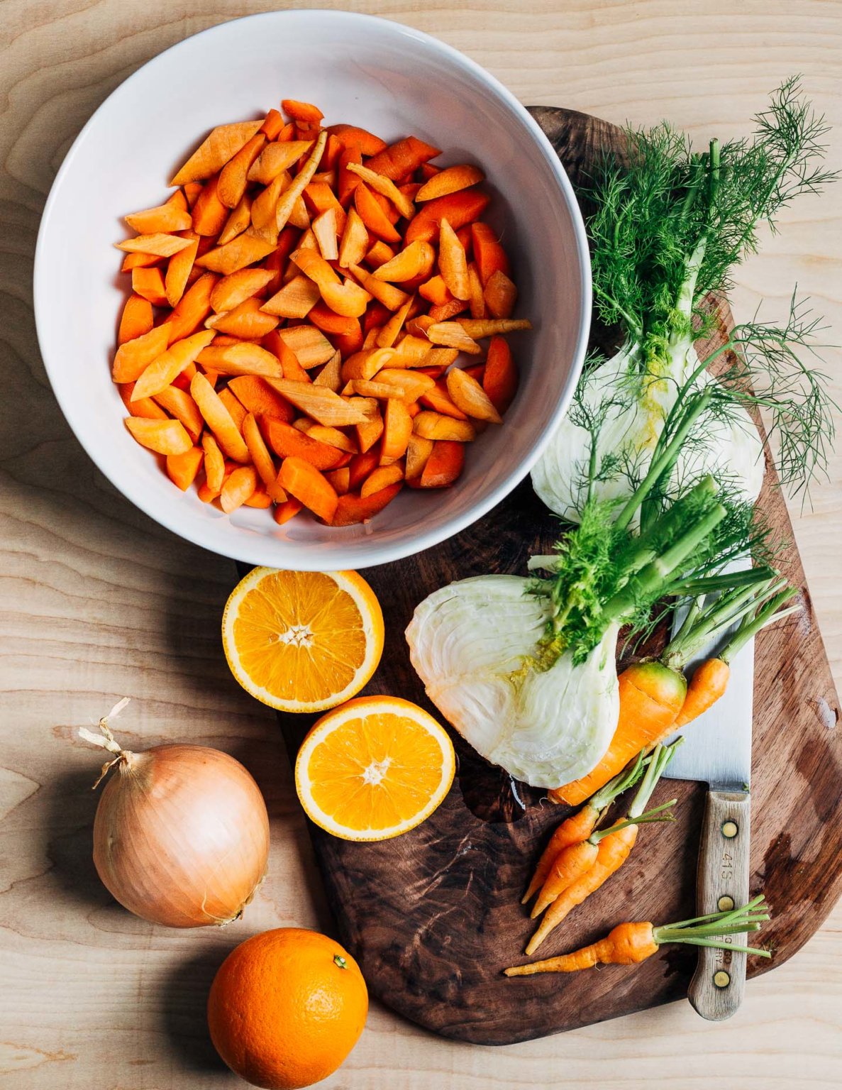 Carrot and Fennel Soup with Orange and Herbs - Brooklyn Supper