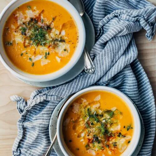 Carrot and Fennel Soup with Orange and Herbs - Brooklyn Supper