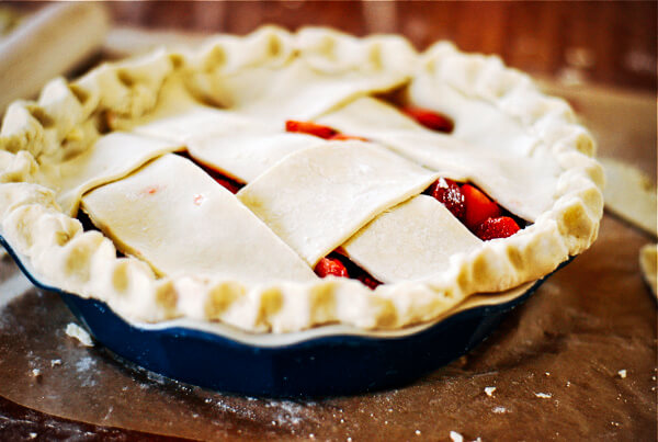 A simple, from-scratch strawberry pie recipe with a buttery lattice-top crust.