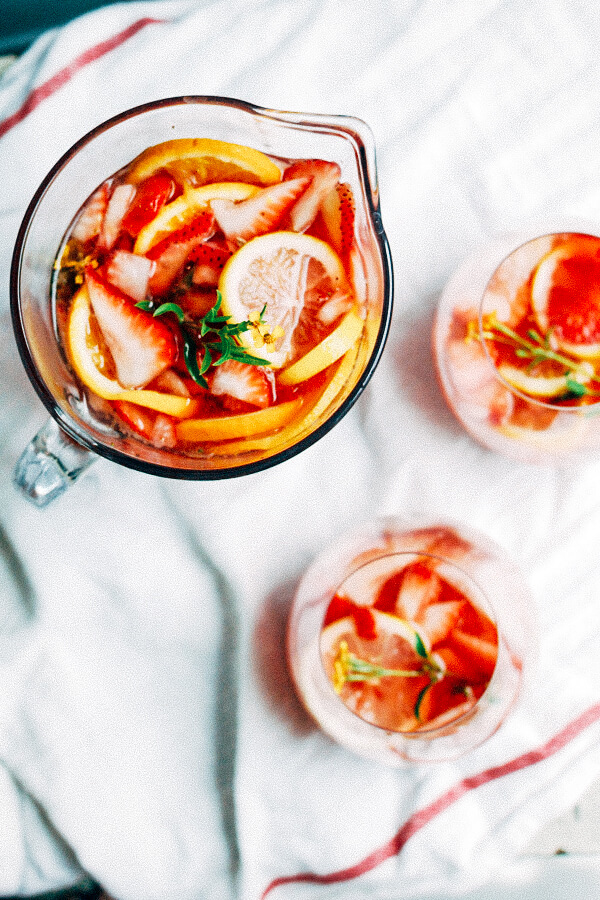 Celebrate the good life with this sparkling strawberry rosé sangria cocktail recipe.