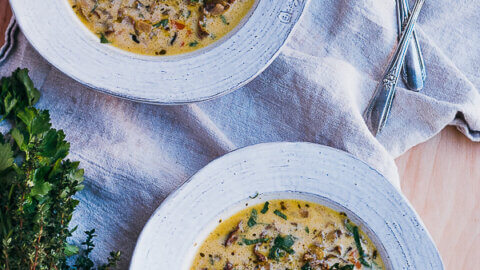 Creamy Chicken and Wild Rice Soup - Brooklyn Supper