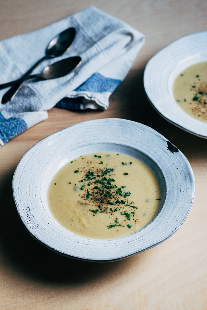 potato, leek and fennel soup