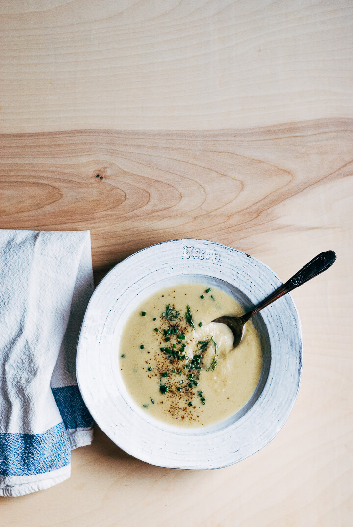 potato, leek and fennel soup