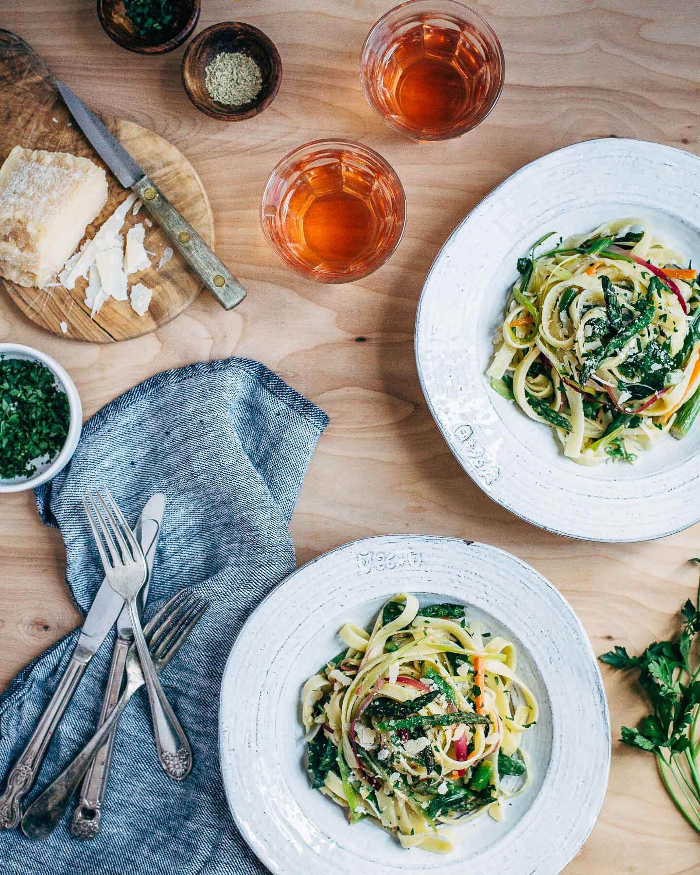 spring fettuccine primavera // brooklyn supper